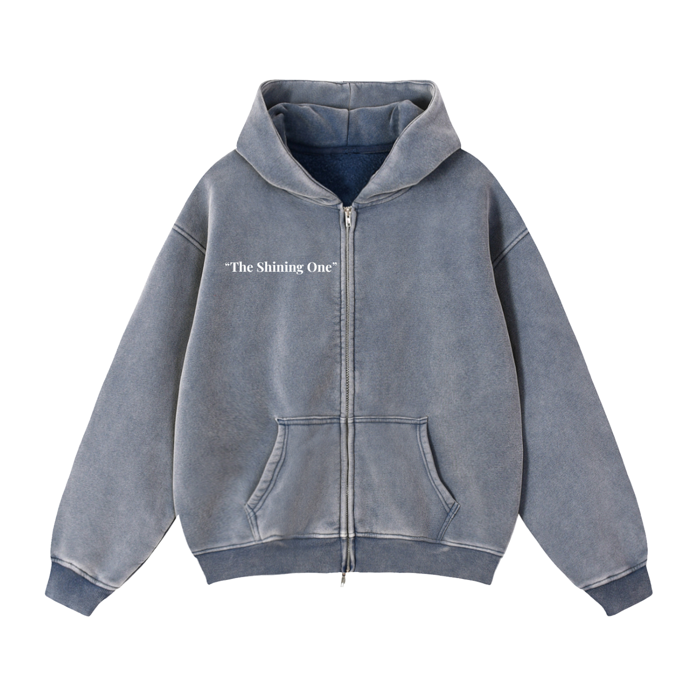 Unisex Zip-Through Boxy Fleece Hoodie