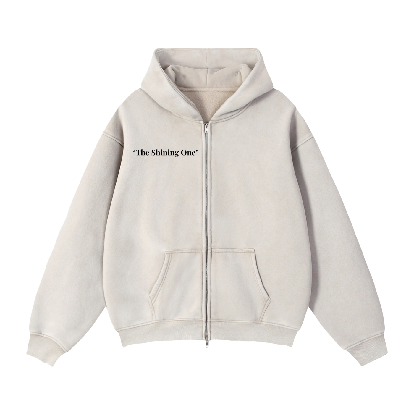 Unisex Zip-Through Boxy Fleece Hoodie
