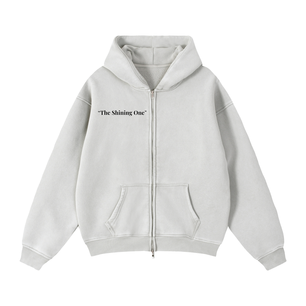 Unisex Zip-Through Boxy Fleece Hoodie