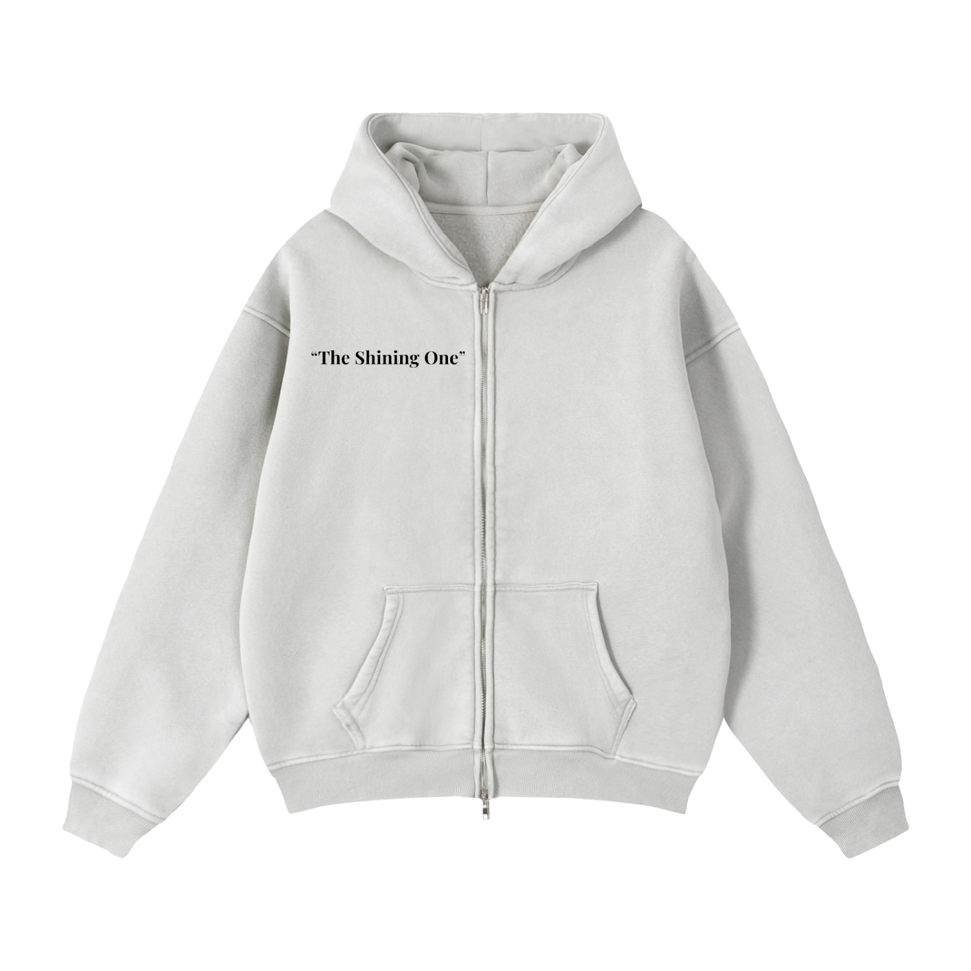 Unisex Zip-Through Boxy Fleece Hoodie