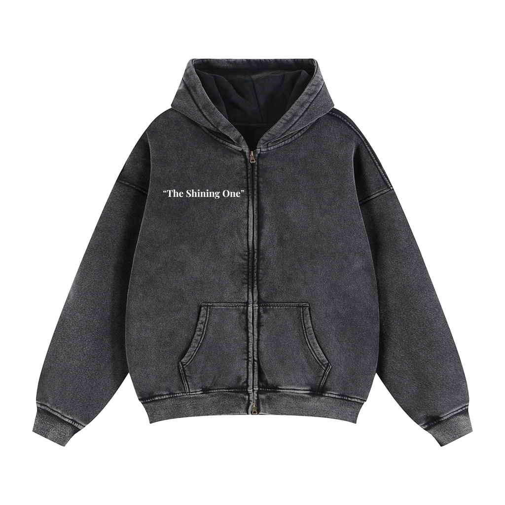Unisex Zip-Through Boxy Fleece Hoodie