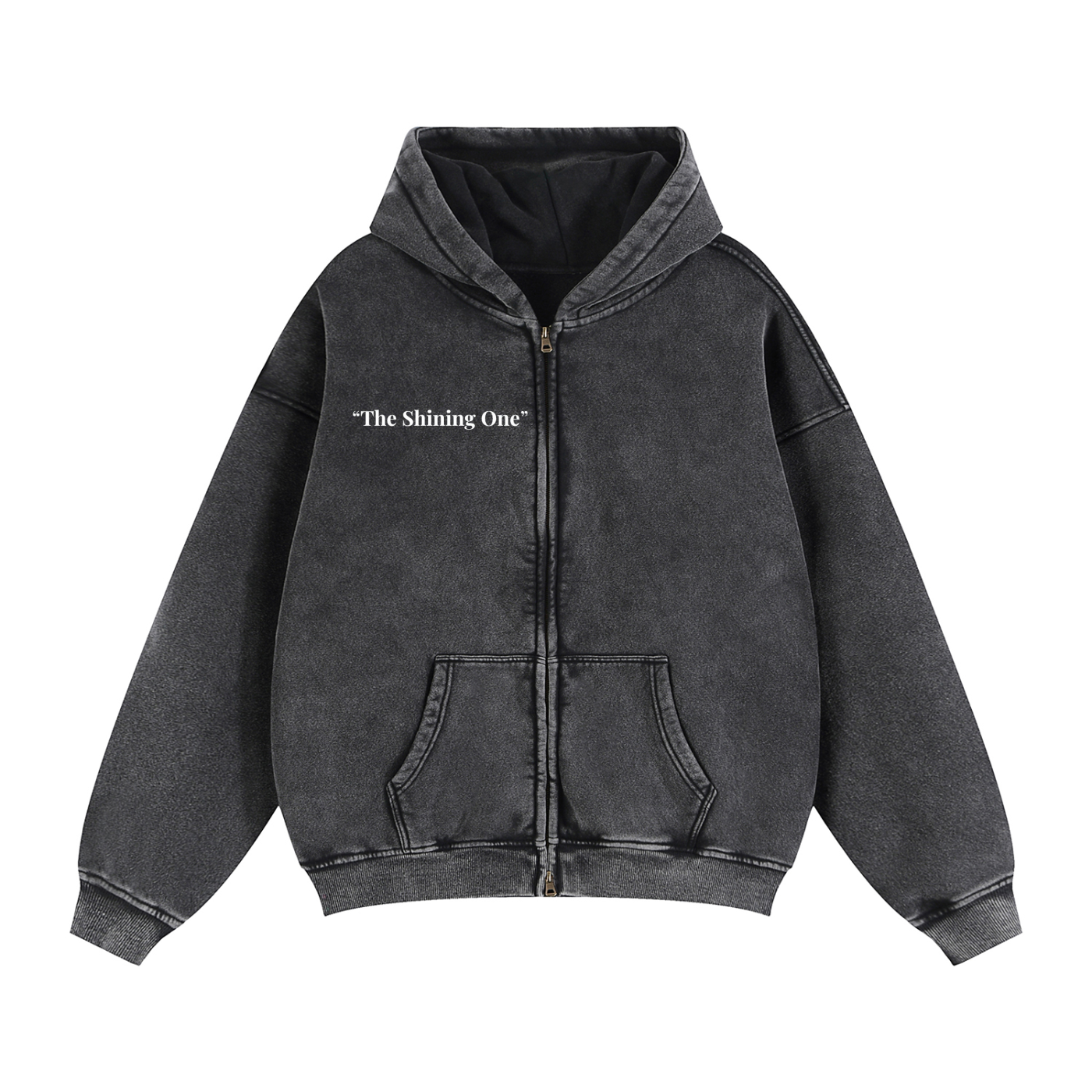 Unisex Zip-Through Boxy Fleece Hoodie